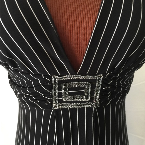 Ayln Paige Sun Dress Blk/Wht Stripe Sz S - Picture 6 of 6